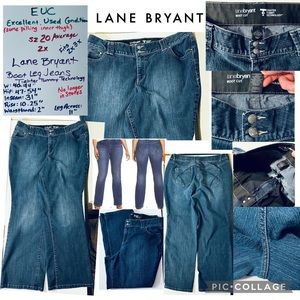 Sz 20 2x Average FITS 2x 3x EUC Lane Bryant Tighter Tummy Boot Cut Stretch Jeans